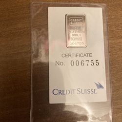 WTT Platinum 2 Gram Bar In Assay 