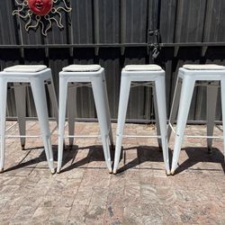 4 Metal Stools