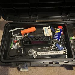 Husky 26” tool box and various tools