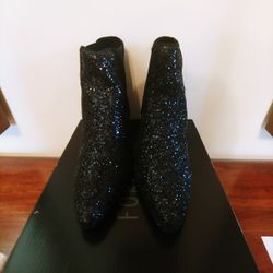 Forever 21 Black Glitter Bootie Boots Size 6