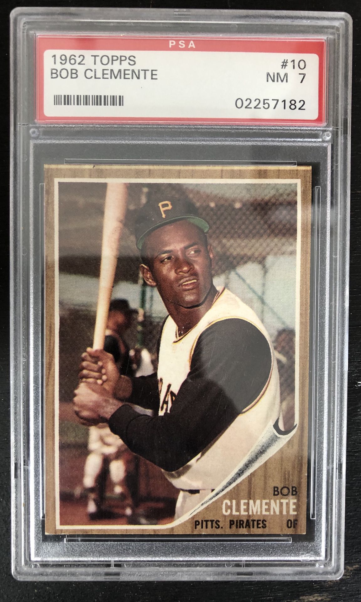 1962 Topps Roberto "Bob" Clemente #10 PSA NM 7 Baseball Card Pittsburgh Pirates