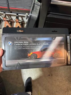 BMW genuine carbon fiber license plate frame