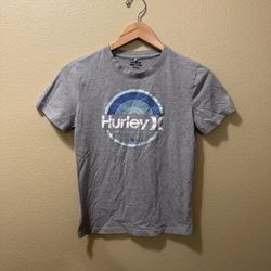 Boy’s 14/16 Hurley Heather Gray & Blue Short Sleeve Graphic T-shirt