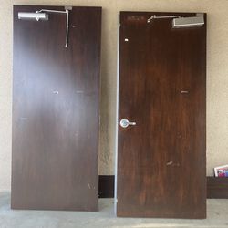 Solid wood doors with Cal-Royal door closers