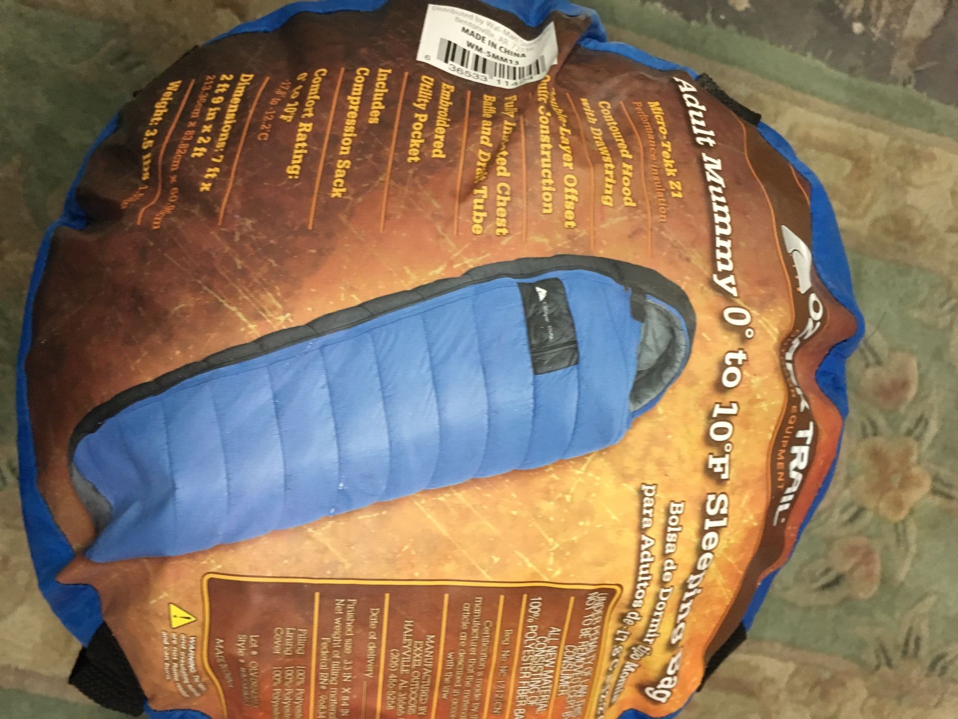 Adult mummy sleeping bag Includes the original Bag dark blue