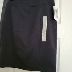 Set Of Two Women's Ellen Tracy Pencil Skirts Size Small Brand New With Tags One Black One Gray