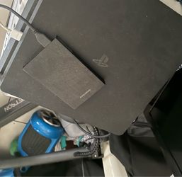 PS4 with controllers and games with a 2 gb terrobyte