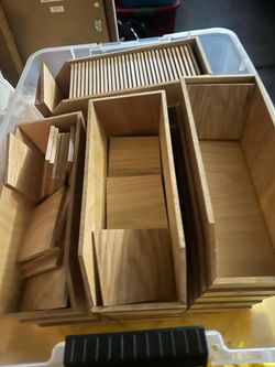 Wooden bins