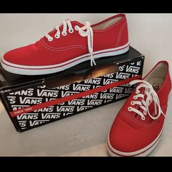 Vans MENS Shoes  VAULT OG AUTHENTIC LX . CANVAS RED TRUE WHITE. SIZE 6