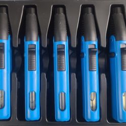 Heavy-Duty Windproof Butane Torch Lighters  (Absolutely No Fluid In Torch) with Safety Lock & Adjustable Flame - Long Igniter for Candles, Grills