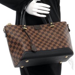 Classic Authentic Louis Vuitton Damier Ebene Hyde Park tote