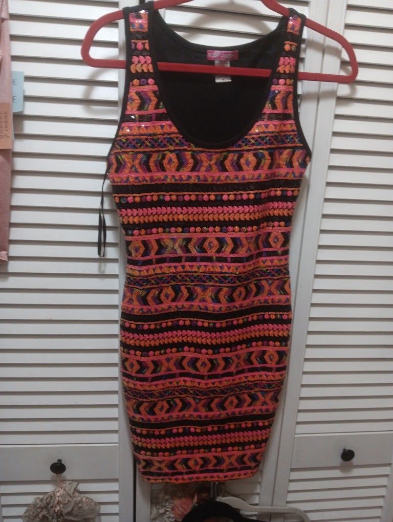 Dressy Sequin Sun Dress Sz. M $28 OBO