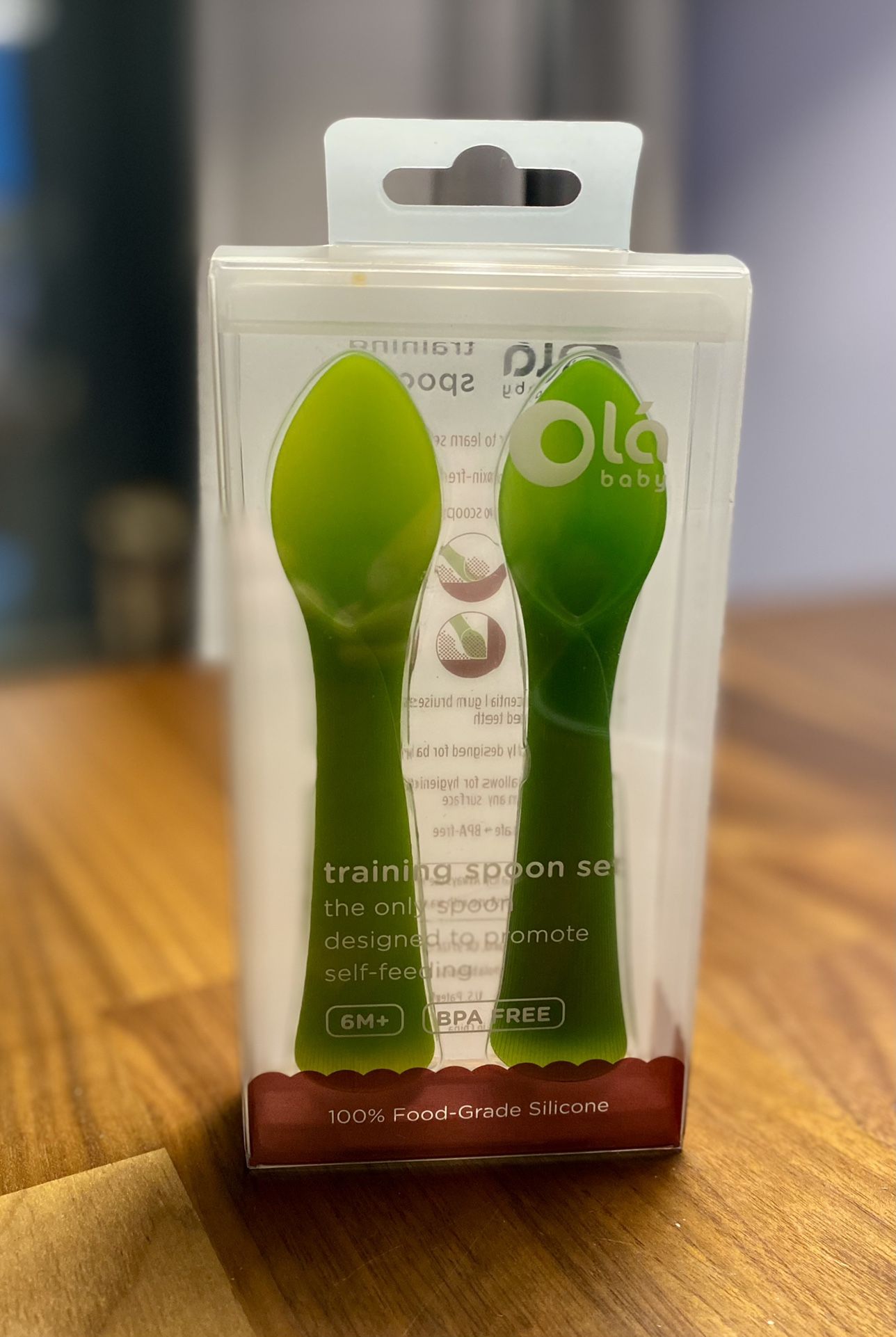 Olababy 100% Silicone Soft-Tip Training Spoon for Baby Led Weaning 2pack