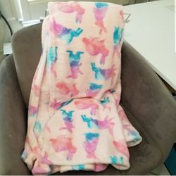 Cupcakes and Cashmere Pink Easter Bunny Tye Dye  Decorative Throw  Cozy NWT