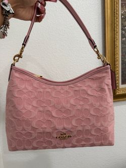 Pink denim coach Laurel