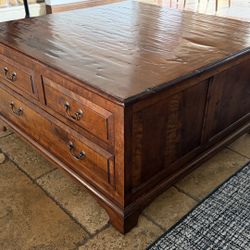 Game Or Coffee Table, Six Drawers
