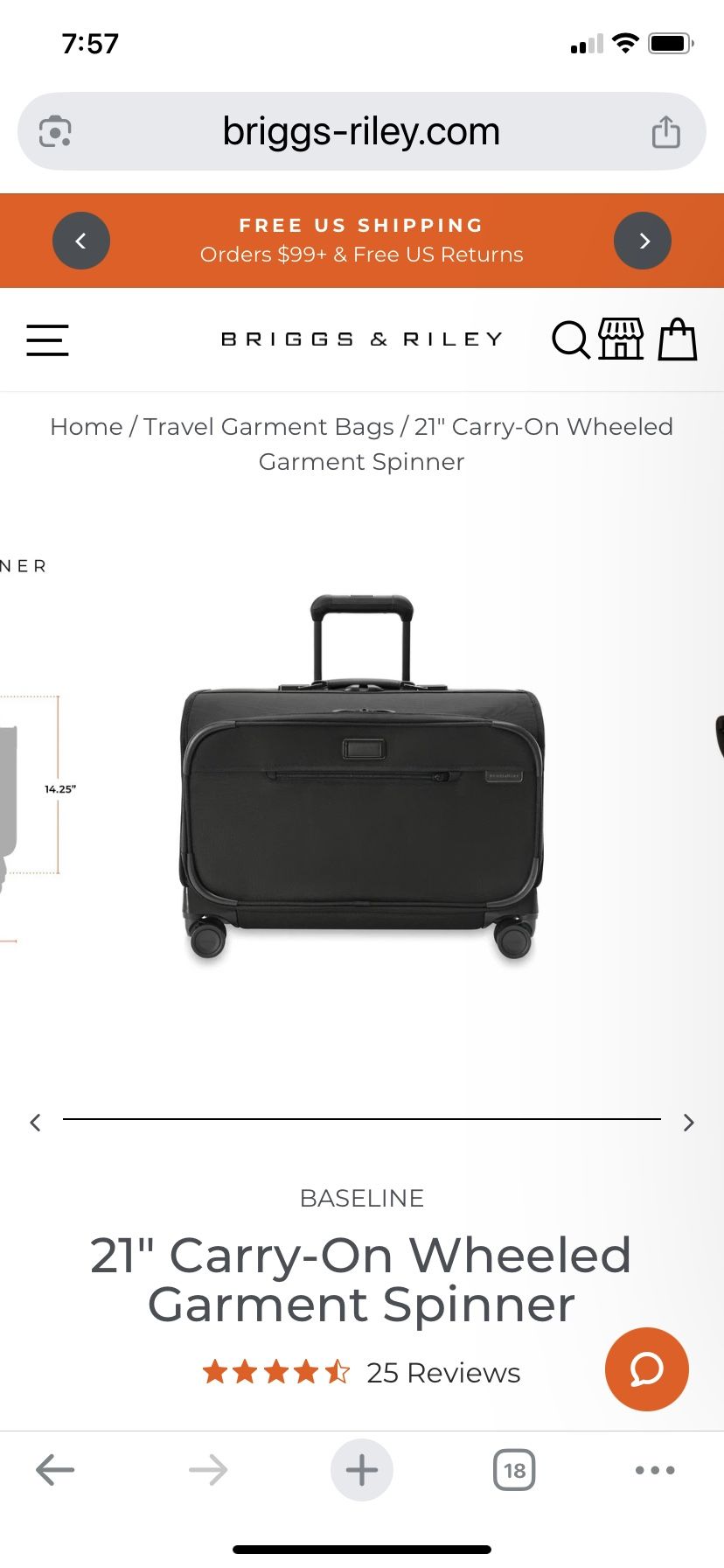Luggage Garment Spinner By Adiamo