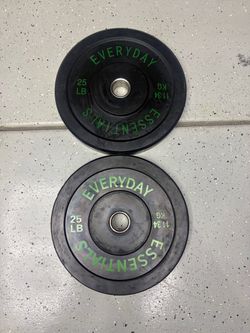 Everyday Essentials 25 LB Bumper Plates (Pair)