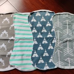 Baby Burp Cloths (4) - CASH ONLY