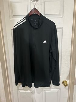 487 Adidas Quarter-Zip Pullover 2XL Blacka