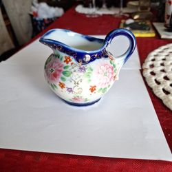 Vintage Hand Painted Porcelain Creamer 31/2"