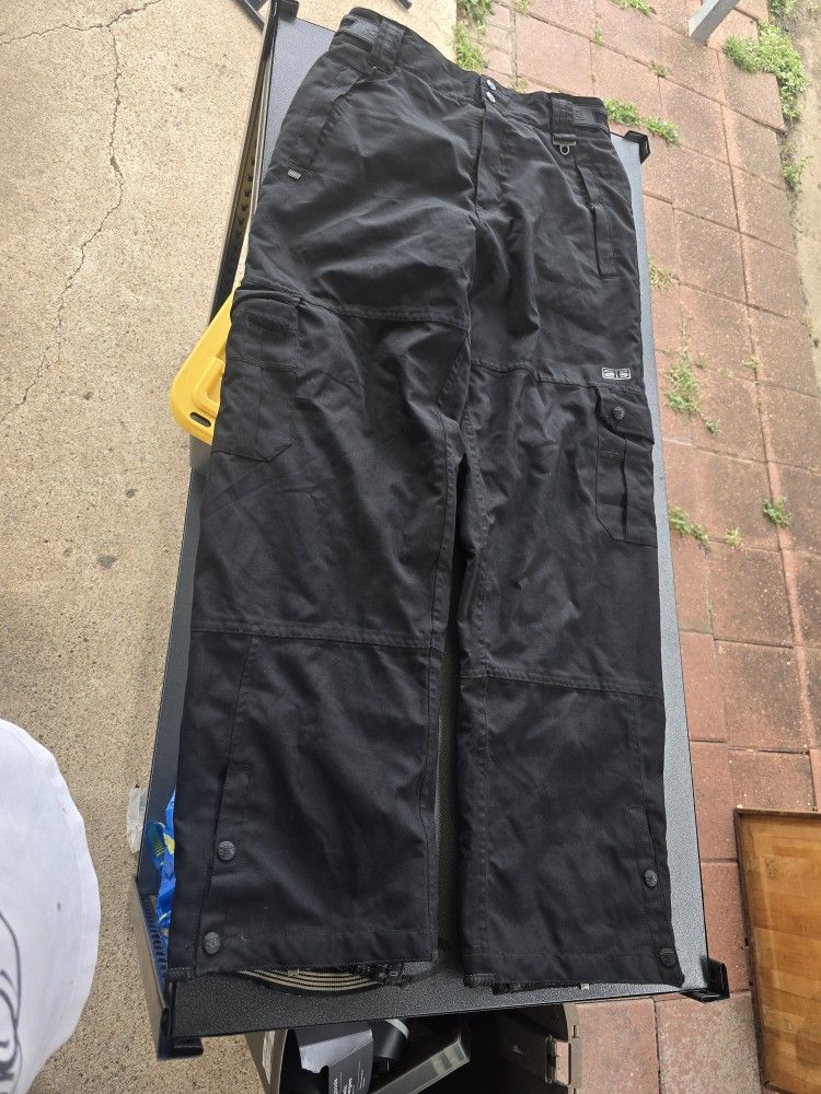 Ocean Earth OE Pro Men’s Ski Snowboard Pants Fleece Lined Black Sz L/G
