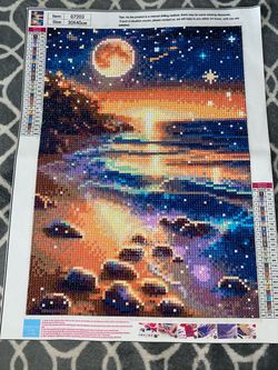 Moonlight Beach Diamond Art