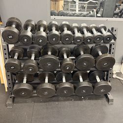 Dumbbells 5-50 w/rack