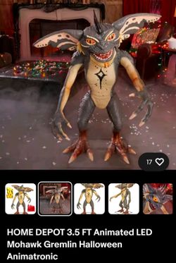 🎃 FOR SALE – HOME DEPOT 3.5 FT ANIMATED MOHAWK GREMLIN! 👹