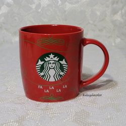 Starbucks 2020 Holiday Red Barrel Mug Fa La La La 12oz Christmas Ceramic Cup