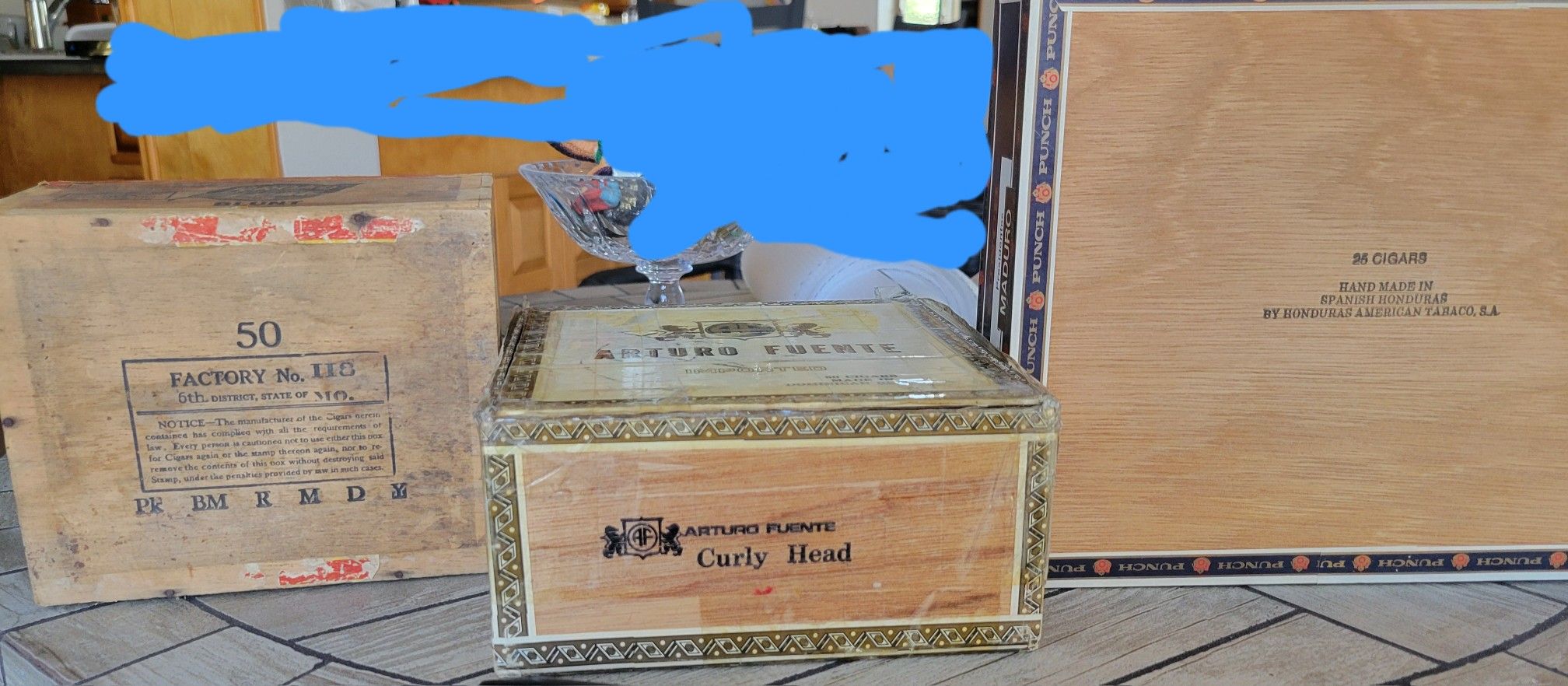 Vintage Wooden Cigar Boxes - No Cigars But Great Boxes