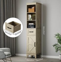 Wood Drawer Adjustable Shelves Storage Cabinets Corner Bathroom Cabinet Freestan