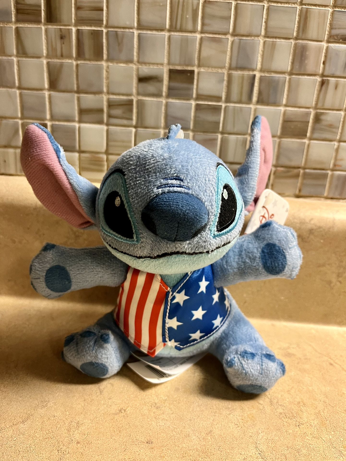 Disney Patriotic  Plush And Bean Bag , Stitch, 4th of July Patriotic, New With Tags
