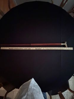 Ornate wooden walking cane, solid brass handle with Branch & Floral intricate design