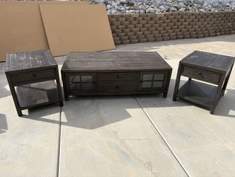 Coffee table and end tables