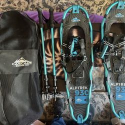 Cascade Mountain Tech Lightweight Aluminum Frame Snowshoe Set
