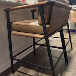 Set Of Faux Leather Bar stools