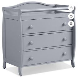 Costway Changing Table With 3 Drawers And Safety Belt