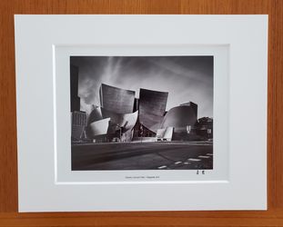 Disney Concert Hall, Los Angeles. 11x14 Matted & Signed Print