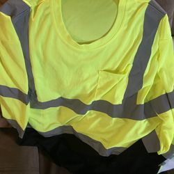 Construction Shirt High Visibility Reflective Neon XL