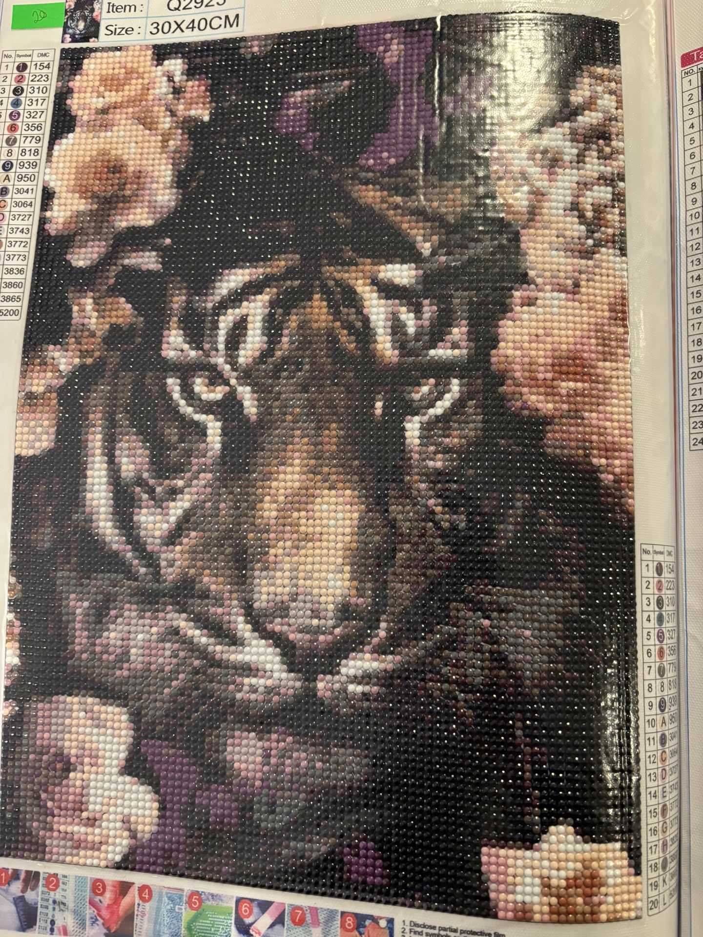 Tiger With Flowers