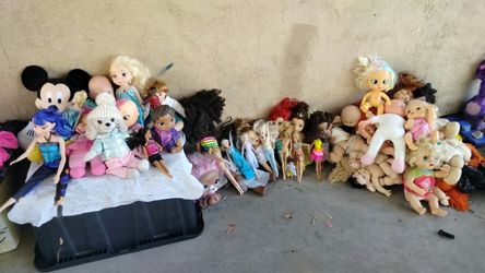 Large Assorted Toy Lot - Dolls, Action Figures, and Vehicles