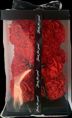 10" Rose Bear With Box Unique Gifts for Her Birthday Valentines' Day Mothers Day