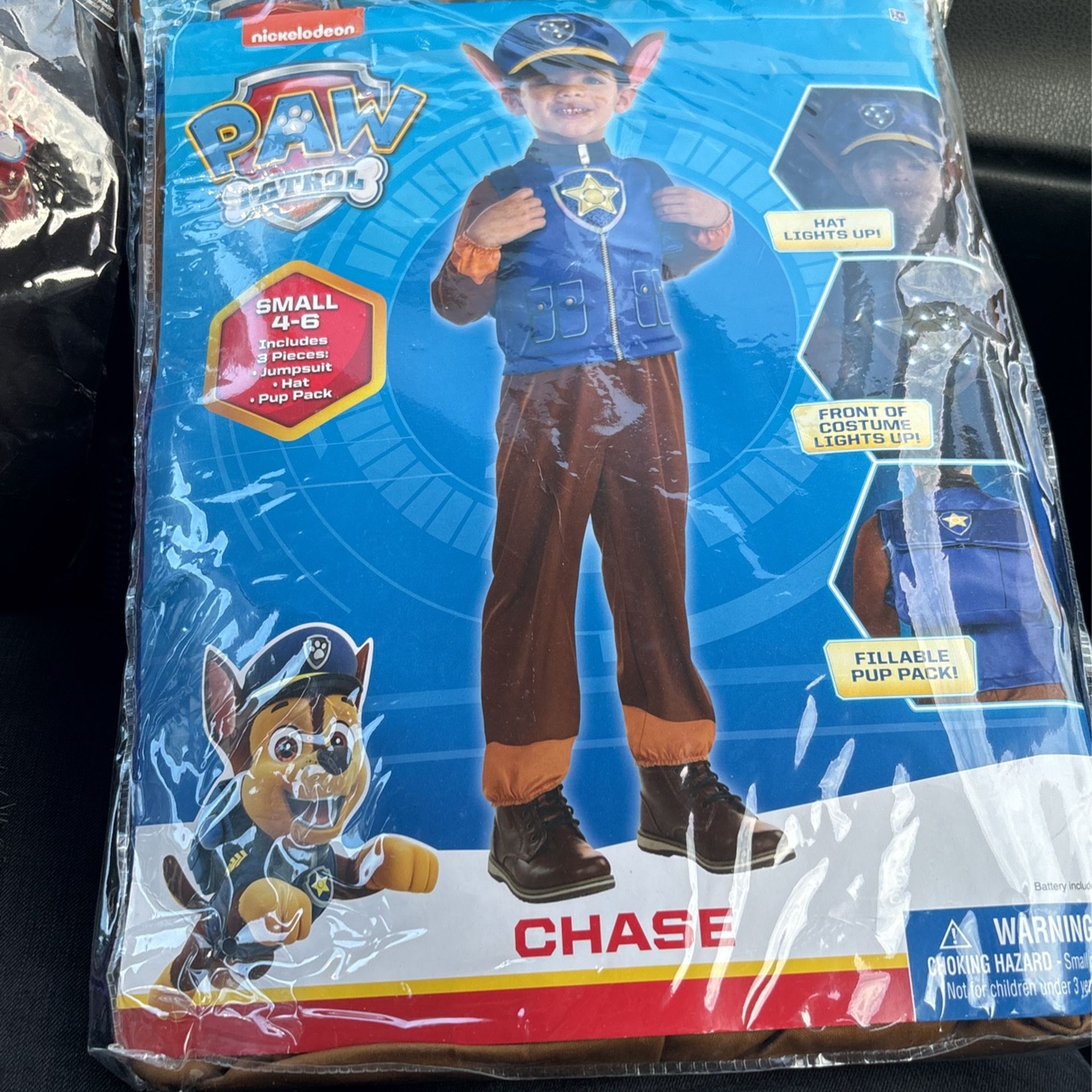 Nickelodeon Paw Patrol Chase Small 4-6 3 Piece Costume .