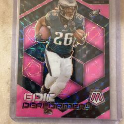 Saquon Barkley Mosaic Pink Fluorescent Card