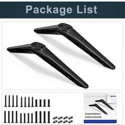 TV Base Stand for TCL 28" 32" 40" 43" 49" 50" 55" 65 inch Roku TV Legs, TV Legs for TCL Roku TV Stand Legs with Screws Set