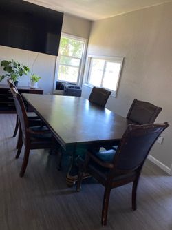 Dining room table with chairs