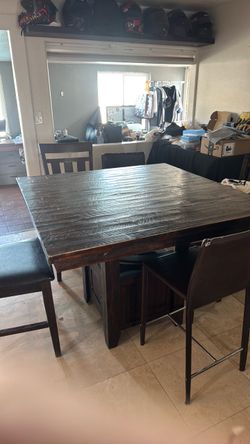 Free kitchen table in really good condition two good chairs other chairs need to be put back together, but still have all the parts