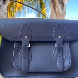 Cambridge Satchel Company - 100% Leather - Navy Satchel 