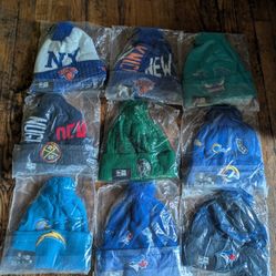 Brand-New New Era NFL, NBA, MLB Beanies, $15 Each